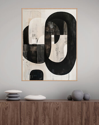 Geometria natury - Plakat, druk - Minimalizm, Boho, Loft #41, Black Sapphire Art