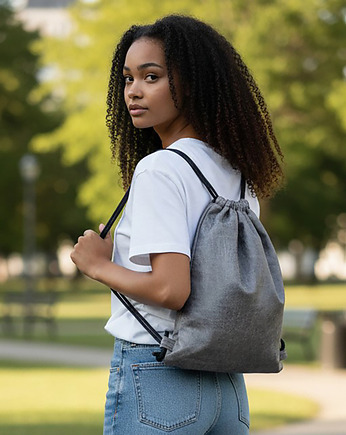 Szary prosty workoplecak, raspberi