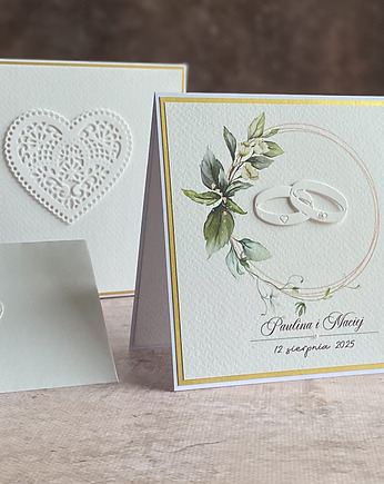 Kartka  ślubna z pudełkiem i kopertą, WA 23C, Anna Art and Crafts