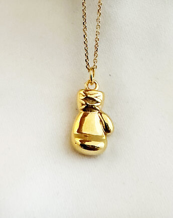 Naszyjnik z rękawicą bokserską, złota rękawica, boks, MMA, Anemon Atelier