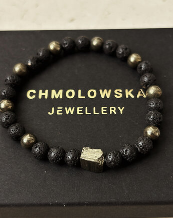 Bransoletka męska Piryt, Chmolowska Jewellery