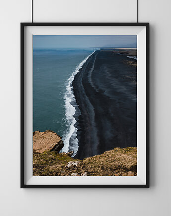 Czarna plaża, Islandia, plakat, fotografia, Katarzyna Angielska