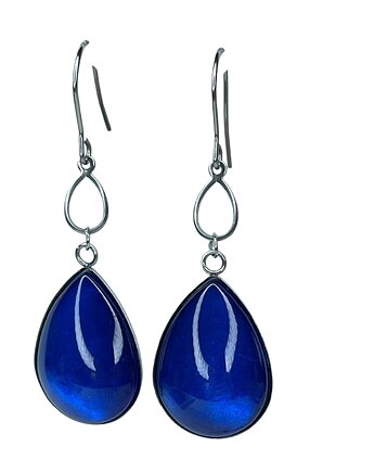 Perłowe kolczyki w odcieniu kobaltu Ayliz e38/12, Artseko