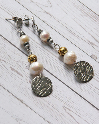 UNIKATOWE kolczyki : perły