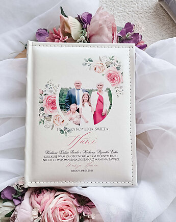 Album dla dziadków ROSE podziękowania po Komunii ze zdjęciem i dedykacją, LOO LOO DREAM