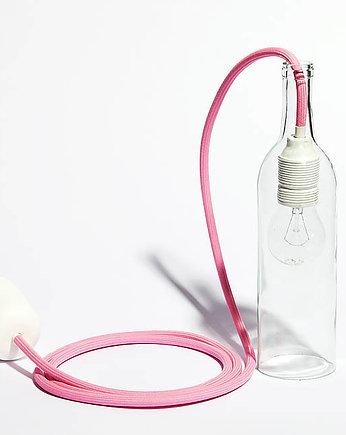 Lampa wisząca butelkowa - różowa., OKAZJE - Prezent na Dzień Kobiet