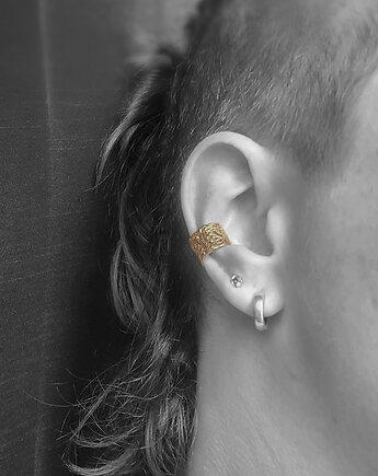 Nausznica BAROQUE złocona na środek ucha, COCONUT