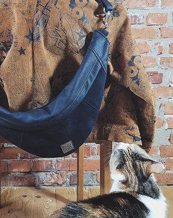 Nerka "Haru" czarna zamszowa z ekoskórą, hairoo