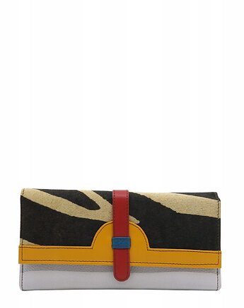 Portfel damski skórzany ze skrawków kolorowy przegródki na karty OLIVKA, Olivka Warsaw