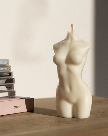 Świeca sojowa w kształcie kobiety BIEL IVORY, Tropiko Swimwear