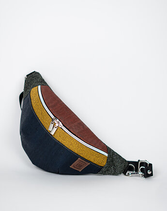 Designerska męska nerka z korka granatowa ODCIENIE ZIEMI, Co Tu Się Kroi