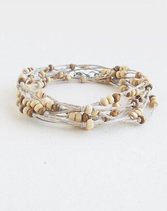 Kolory ziemi Bransoletka lniana NATURE, galeria nuit