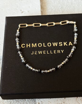 Bransoletka Kwarc Dymny i Onyks, Chmolowska Jewellery