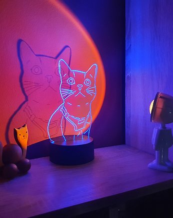 Lampka LED z Twoim zwierzakiem, spersonalizowana, Rubiostus