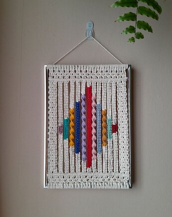 Sznurkiem malowane. Kolorowa makrama w ramce., Barbara Emilia Pawlik
