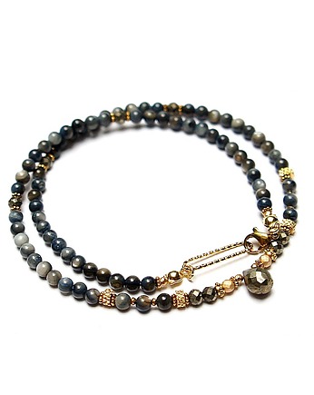 Muszla dark blue  /choker - 18.11.25/ - Szlachetna kolekcja, KiKa pracownia