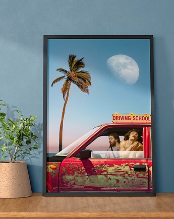 Plakat Miami - Kolaż minimalistyczny, DAPIDOKA