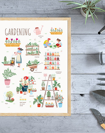 Plakat. Wiosna w ogrodzie, Love Life and Forest