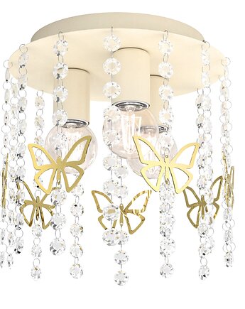 Luksusowa lampka dla dziewczynki złota motylki, Fabryka Lamp