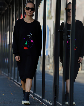 Tunika sukienka z dzianiny organicznej FACE, ZUZU STREETWEAR