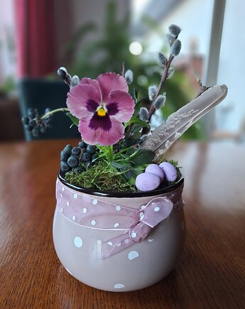 Ozdoby dekoracja na stół Wielkanoc, cynamonn