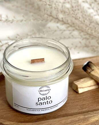 PALO SANTO  świeca sojowa 235 ml, iSkierka Manufaktura Świec