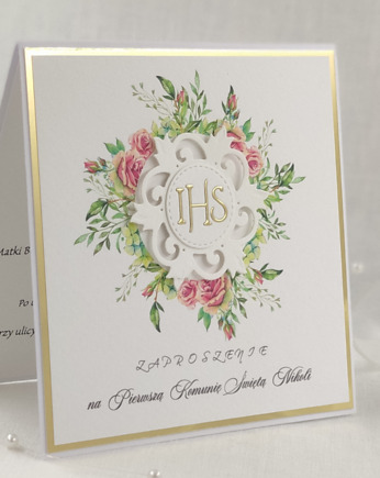 Zaproszenia na Komunię, wzór 14A, Anna Art and Crafts