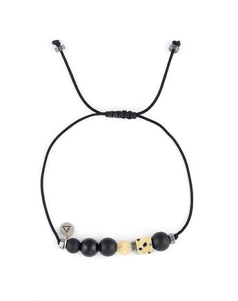 Bransoletka na czarnym sznurku dla Niego - talizman obfitości, Kulka Bransoletki