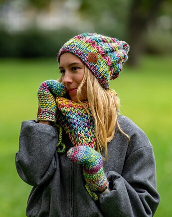 Czapka MERINO Smile Cukierki + podszewka BAWEŁNA, Brain Inside