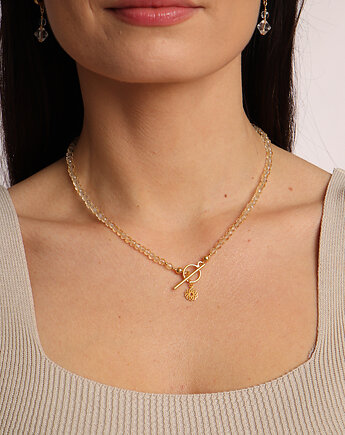 Naszyjnik z kamieni naturalnych Cytryn Toggle z zawieszką, Bring Biżuteria