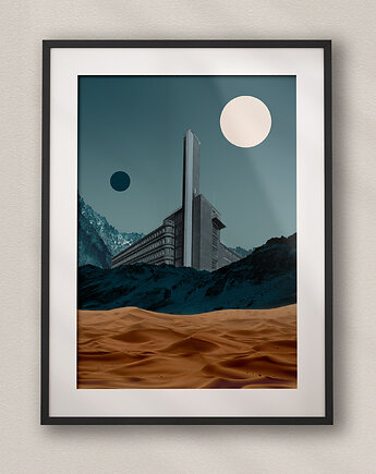 Plakat Blue City - Kolaż Fine Art, DAPIDOKA