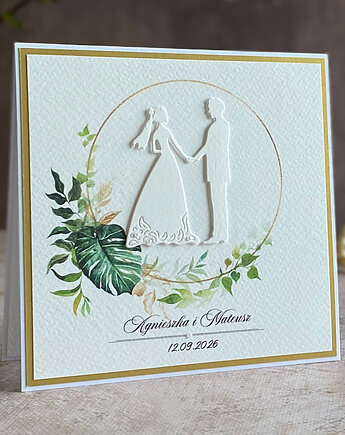 Kartka ślubna w ozdobnej kopercie, W 45e, Anna Art and Crafts