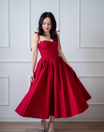 Sukienka Madlen czerwona, Anna Wolny Fashion