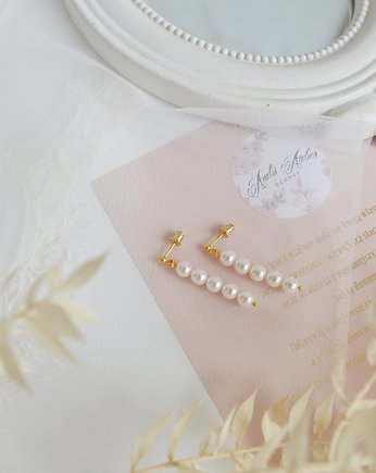 Kolczyki z perłami Swarovskiego Elsa, Anelis Atelier
