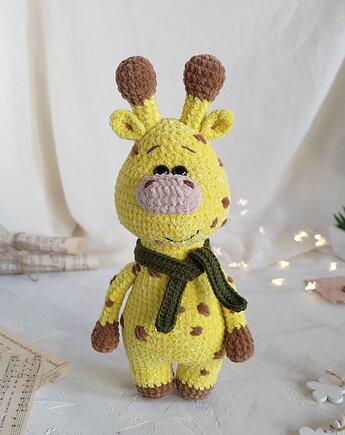 Żyrafa pluszowa , Przytulanka żyrafa, Prezent dla dziecka, EcoToysByNastya