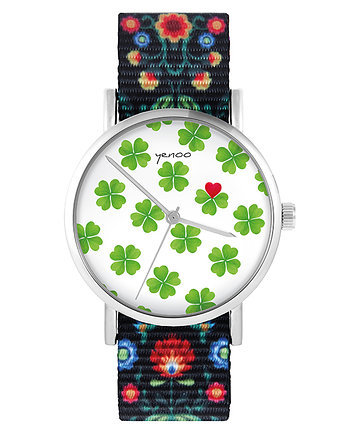Zegarek - Lucky Heart - folk czarny, nato, yenoo