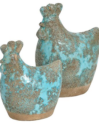Figurka ceramiczna Azzurro Kura, błękitna, 19 cm, Home Design