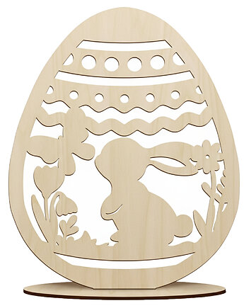 Ażurowe Jajko Wielkanocne 10 cm Drewniane Figurka Sklejka Dekoracja Stołu, smxdsgn