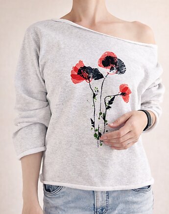 Maki tusze Szara bluza cięta Bez ściągaczy, ONE MUG A DAY