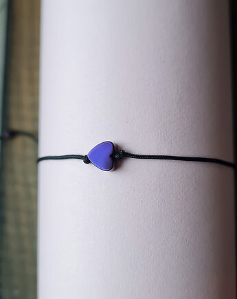 Bransoletka serduszko hematyt sznurek, COCONUT