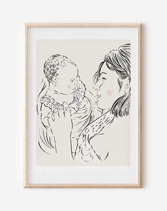 PORTRET RODZINNY - plakat personalizowany, Mint In Paper