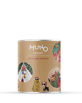 Karty MunoMemory Christmas Edition by Julia Kraska w ozdobnej tubie Muno Puzzle, MUNO puzzle
