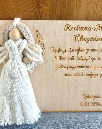 Podziękowania dla Rodziców Chrzestnych Dziadków Komunia Chrzest, Sznurkowe Supełki