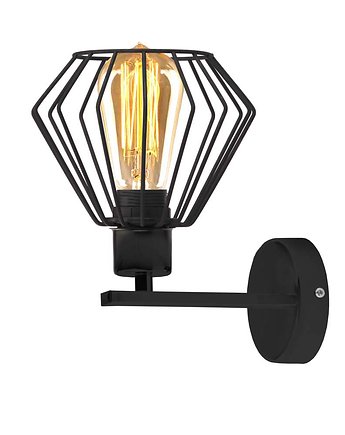 Czarny kinkiet w stylu loft DUBLIN LOFT, lampy loftowe LYSNE LOFT