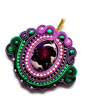 Sutaszowy wisior VIOLET&GREEN, Sylwia Żak