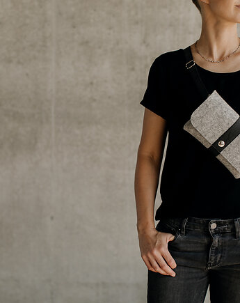 Marmollada - torebka filcowa mała SZARA + c, marmollada