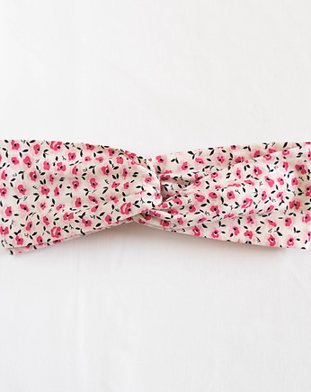Opaska RÓŻOWE KWIATUSZKI, wu handmade