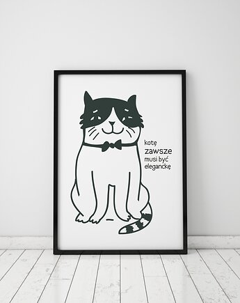 Plakat z kotem z kolekcji: codzienność koteczka, Love Life and Forest