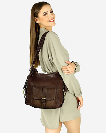 Torba skórzana  z opcją plecak old school leather bag, Marco Mazzini