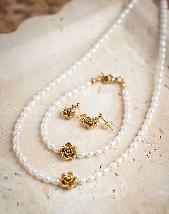 Komplet Rose&pearl Perły i róża, Konevka store
